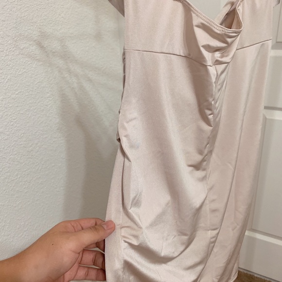 Wrap Front Satin Mini Dress - Picture 6 of 6